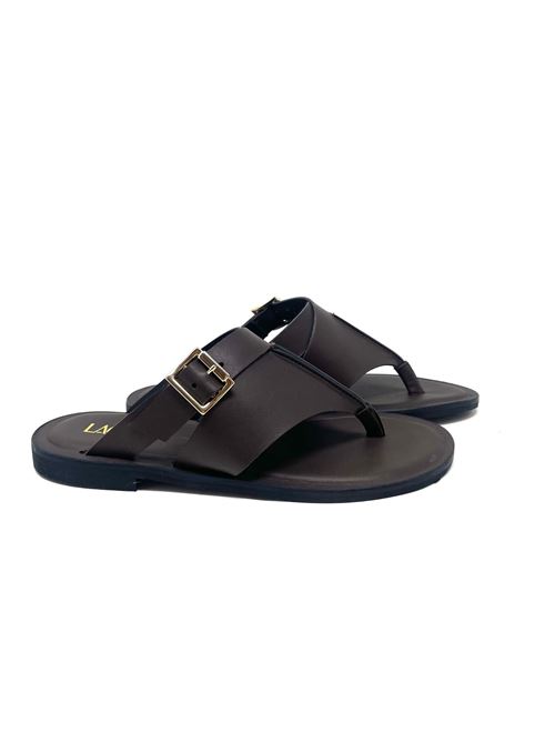 Ciabattina infradito donna con fibbia IL LACCIO | RS502VITELLOT.MORO